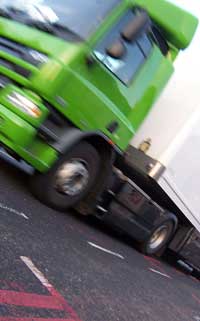 A blurry lorry
