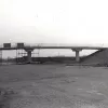 Bridge 50 nearing completion — this one is a small footbridge. The bridge deck looks a little thin but will be strengthened with the addition of the concrete parapet. 9 May 1959.